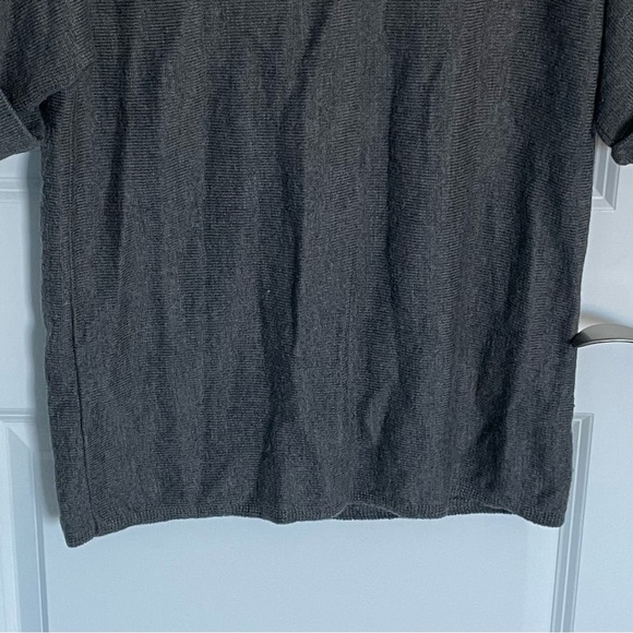 Eileen Fisher 100% merino wool boatneck rolled sleeve Sweater gray 35322 - Picture 4 of 11